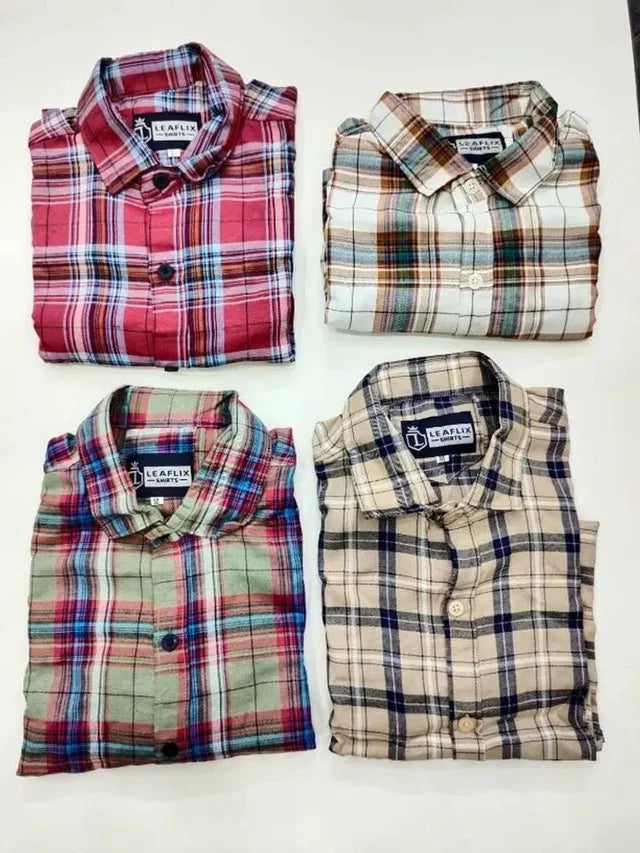 Pack of 4 check shirts